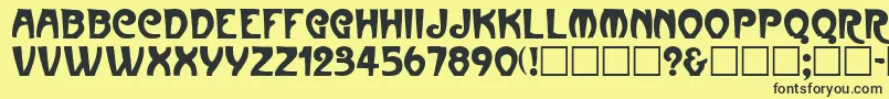 ParisRegular Font – Black Fonts on Yellow Background