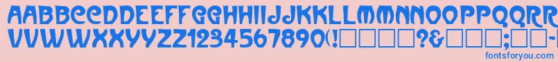 ParisRegular Font – Blue Fonts on Pink Background