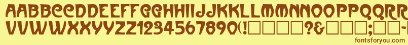 ParisRegular Font – Brown Fonts on Yellow Background