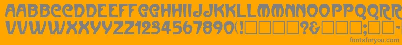 ParisRegular Font – Gray Fonts on Orange Background