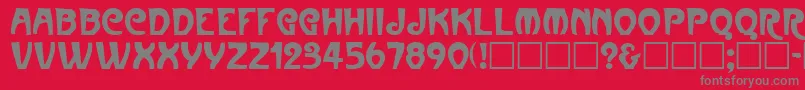 ParisRegular Font – Gray Fonts on Red Background