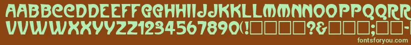 ParisRegular Font – Green Fonts on Brown Background