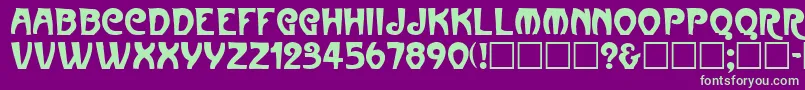 ParisRegular Font – Green Fonts on Purple Background