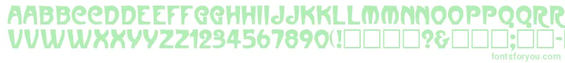 ParisRegular Font – Green Fonts on White Background