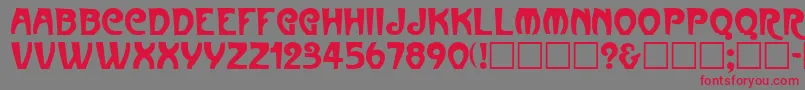 ParisRegular Font – Red Fonts on Gray Background