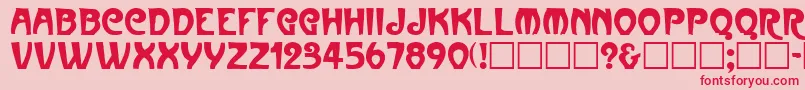 ParisRegular Font – Red Fonts on Pink Background