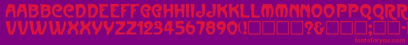 ParisRegular Font – Red Fonts on Purple Background