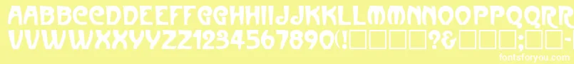 ParisRegular Font – White Fonts on Yellow Background