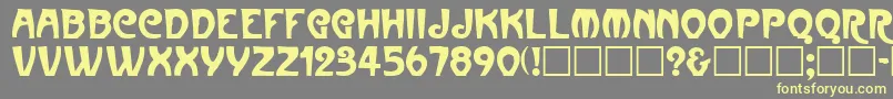 ParisRegular Font – Yellow Fonts on Gray Background