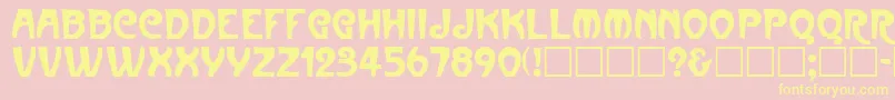 ParisRegular Font – Yellow Fonts on Pink Background