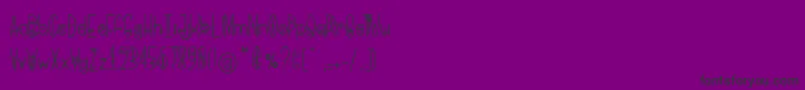 Fonte BringMeThatGlyph2 – fontes pretas em um fundo violeta