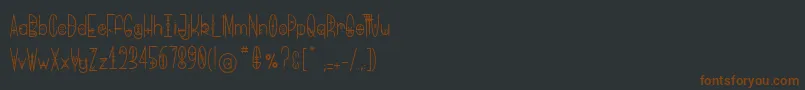 Fonte BringMeThatGlyph2 – fontes marrons em um fundo preto