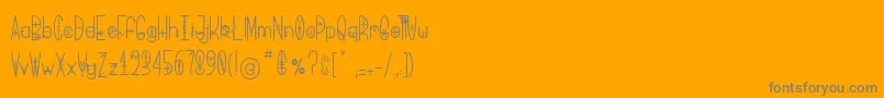 Czcionka BringMeThatGlyph2 – szare czcionki na pomarańczowym tle