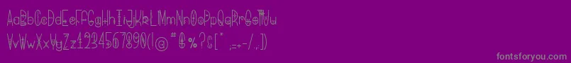 Fonte BringMeThatGlyph2 – fontes cinzas em um fundo violeta
