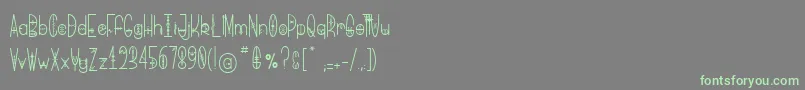 Police BringMeThatGlyph2 – polices vertes sur fond gris