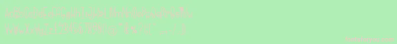 Fonte BringMeThatGlyph2 – fontes rosa em um fundo verde