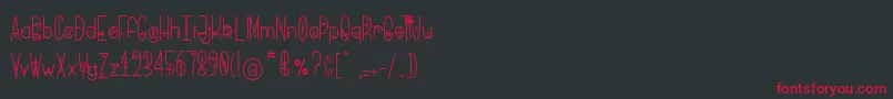 BringMeThatGlyph2 Font – Red Fonts on Black Background