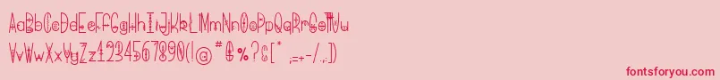 BringMeThatGlyph2 Font – Red Fonts on Pink Background