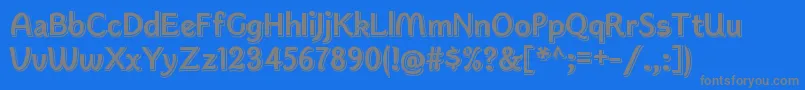 KwokwiRegular Font – Gray Fonts on Blue Background