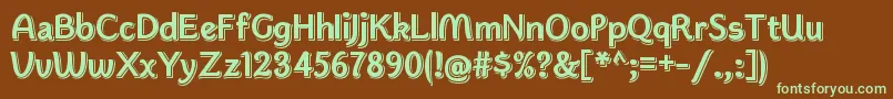 KwokwiRegular Font – Green Fonts on Brown Background