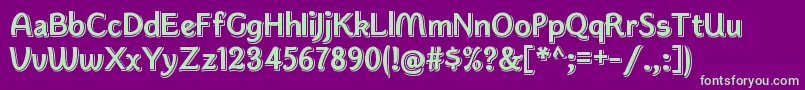 KwokwiRegular Font – Green Fonts on Purple Background