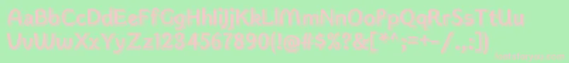 KwokwiRegular Font – Pink Fonts on Green Background