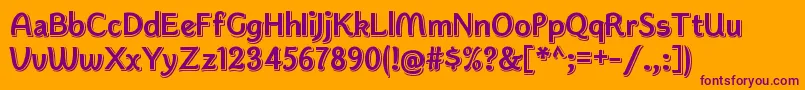 KwokwiRegular Font – Purple Fonts on Orange Background