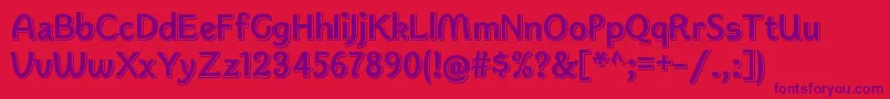 KwokwiRegular Font – Purple Fonts on Red Background