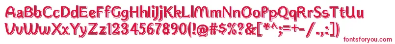 KwokwiRegular Font – Red Fonts on White Background