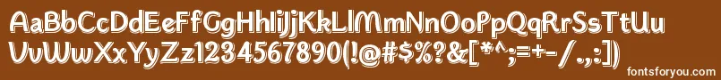 KwokwiRegular Font – White Fonts on Brown Background