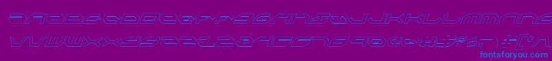 Taskforcecoi-Schriftart – Blaue Schriften auf violettem Hintergrund