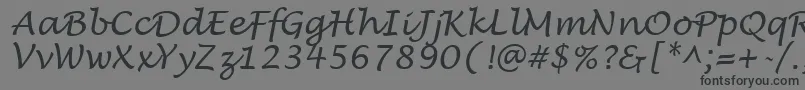 Czcionka LucidaHandwritingItalic – czarne czcionki na szarym tle