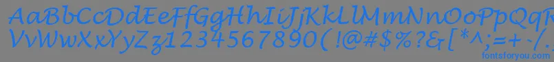 Подробнее о шрифте LucidaHandwritingItalic Шрифт LucidaHandwritingItalic – синие шрифты на сером фоне