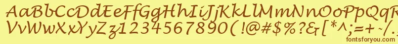 En savoir plus sur la police LucidaHandwritingItalic Police LucidaHandwritingItalic – polices brunes sur fond jaune