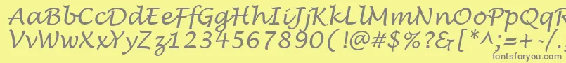 Шрифт LucidaHandwritingItalic – серые шрифты на жёлтом фоне