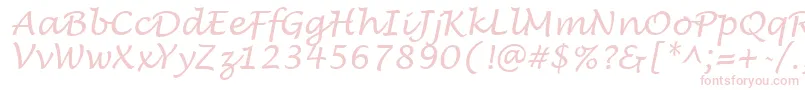 フォントLucidaHandwritingItalic – ピンクのフォント