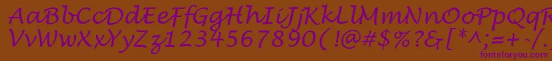Más sobre la fuente LucidaHandwritingItalic fuente LucidaHandwritingItalic – Fuentes Moradas Sobre Fondo Marrón