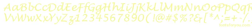 LucidaHandwritingItalic-fontti – keltaiset fontit