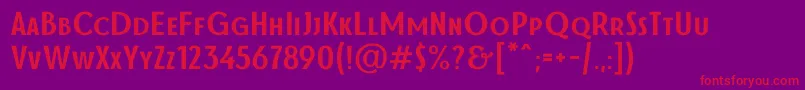 MadeTheartistSansPersonalUse Font – Red Fonts on Purple Background