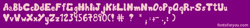 Lancon Font – Pink Fonts on Purple Background