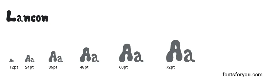 Lancon Font Sizes