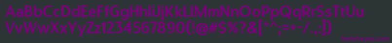 フォントDesignosaurRegular – 黒い背景に紫のフォント