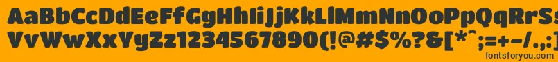 TitanoneRegular Font – Black Fonts on Orange Background