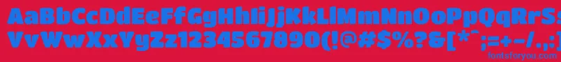 TitanoneRegular Font – Blue Fonts on Red Background