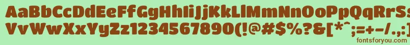 TitanoneRegular Font – Brown Fonts on Green Background