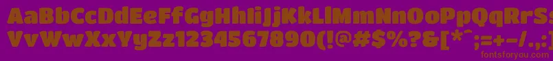 TitanoneRegular Font – Brown Fonts on Purple Background