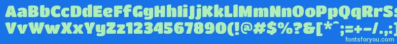 TitanoneRegular Font – Green Fonts on Blue Background