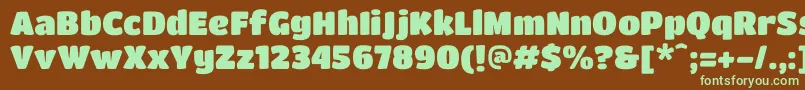 TitanoneRegular Font – Green Fonts on Brown Background