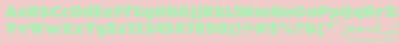 TitanoneRegular-Schriftart – Grüne Schriften auf rosa Hintergrund