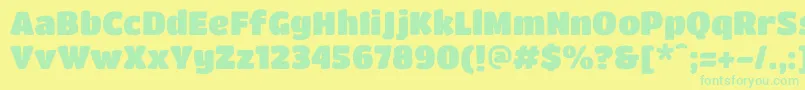 TitanoneRegular Font – Green Fonts on Yellow Background